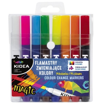 Flamastry magiczne zmieniające kolory Kidea