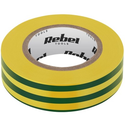 Rebel Taśma izolacyjna (0,13 mm x 19 mm x 10 yd) żółto-zielona NAR0429