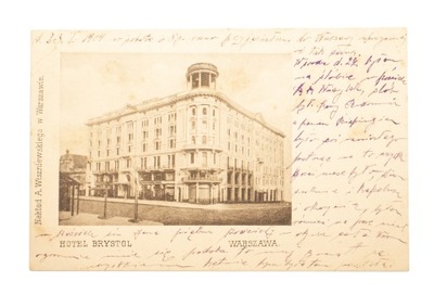 WARSZAWA - HOTEL BRYSTOL 1904