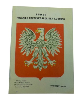 orzeł Godło Polskiej Rzeczypospolitej Ludowej wydawnictwo MON 1972