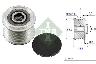 RUEDA POLEA GENERADOR VW 535008310  