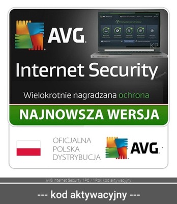 AVG Internet Security 1PC / 1Rok kod aktywacyjny