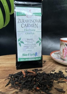 Carmen Herbata czarna żurawinowa 100g Smaczna