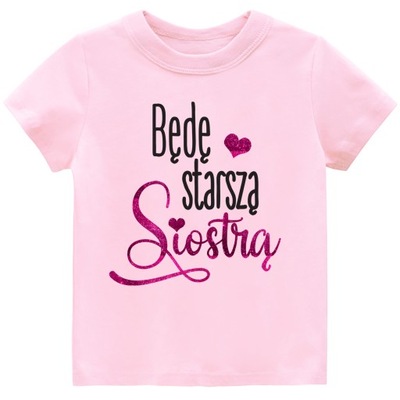 Koszulka t-shirt Będę starszą siostrą r. 116