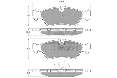 TOMEX BRAKES TRINKELĖS STABDŽIŲ MERCEDES SPRINTER BM903 96- GAL. 