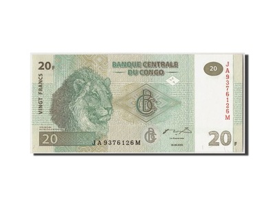Banknot, Republika Demokratyczna Konga, 20 Francs,