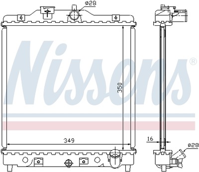 RADUADOR SISTEMA DE REFRIGERACIÓN DEL MOTOR ** FIRST NISSENS 63309A  