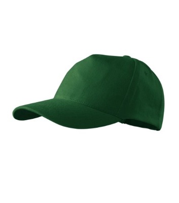 5P czapka unisex zieleń butelkowa nastawialna,3070600