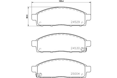 КОЛОДКИ ГАЛЬМІВНІ MINTEX 4605A198 4605A284 MZ690356