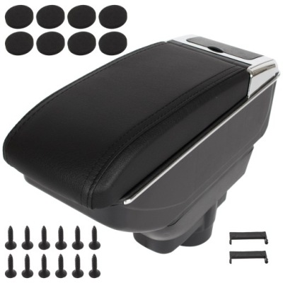 Opel corsa d 2006-2014 підлокітник чорний ekoskór фото №1