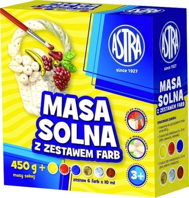 MASA SOLNA 0,45KG ZESTAW FARB ASTRA