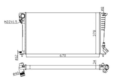 RADUADOR DE AGUA NRF 509510A  