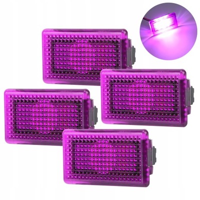 4 PIEZAS FAROS DIODO LUMINOSO LED INTERIOR SEAT MALETERO LUZ PIERNAS  