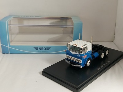 Neo 1:64 GMC Steel Tilt Cab Sleeper 1964 blue 64080