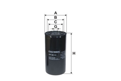 FILTRON FILTRO COMBUSTIBLES DAF 75 85 95 95 XF F 1100 F 1300 F 1700 F 1900 F  