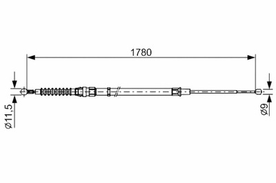 BOSCH CABLE BRAKE MANUAL REAR LEFT/RIGHT SEAT TOLEDO IV SKODA RAPID - milautoparts-fr.ukrlive.com