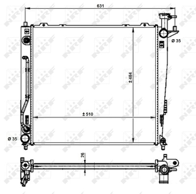 RADUADOR SISTEMA DE REFRIGERACIÓN DEL MOTOR 59201  