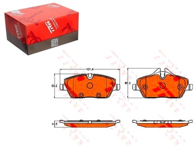 Trwgdb2038 тормозные колодки ham. bmw перед i3 0,6 13- фото №1
