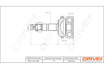 DRIVE+ MUÑÓN SEMIEJES EXTERIOR OPEL CORSA 1.7 CDTI 03- ABS JUEGO  