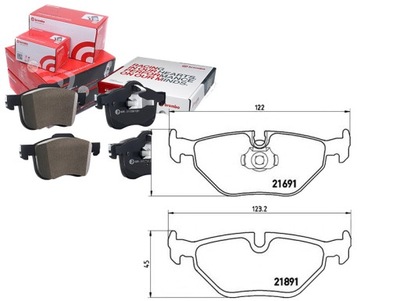 КОМПЛЕКТ КОЛОДОК ШАЛЬМІВНИХ BREMBO 36908 EUR1239 P