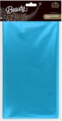 Obrus foliowy, metaliczny jasnoniebieski 137x183cm