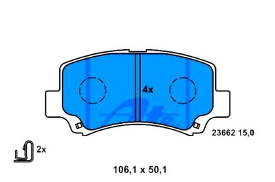 КОЛОДКИ ГАЛЬМІВНІ SUZUKI WAGON R+ 1.0/1.2 02.98-05.