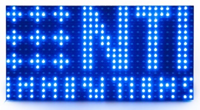 ZEWN. Panel moduł LED 32x16 niebieski P10 mono out