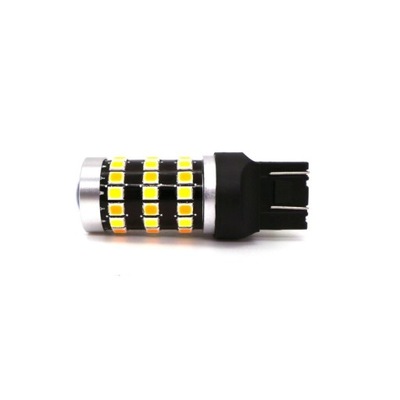 7443 DIODO LUMINOSO LED W21/5W 12V CANBUS BIALO-POMARANCZOWA, DE DOS MASAS  