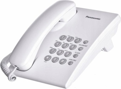 Telefon stacjonarny Panasonic KXTS500PDW Biały