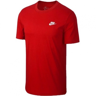 Nike t-shirt koszulka męska sportowa czerwona bawełniana M