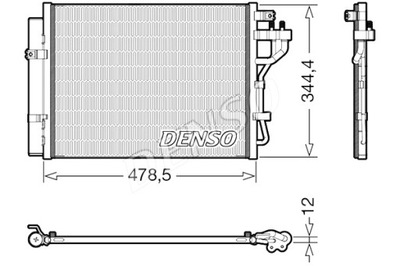 DENSO CONDENSADOR DE ACONDICIONADOR KIA PICANTO II 1.0 1.0LPG 1.2  