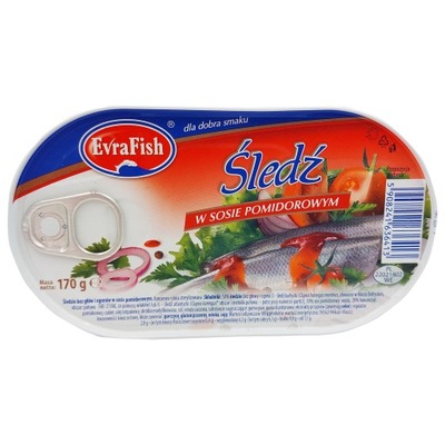 Śledź w sosie pomidorowym EvraFish 170g