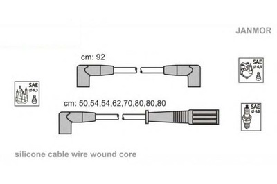 ПРОВОДА ЗАЖИГАНИЯ КОМПЛЕКТ. JEEP JANMOR
