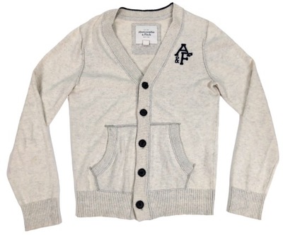 ** ABERCROMBIE&FITCH **__S__Modny, rozpinany sweter z wełną i kaszmirem