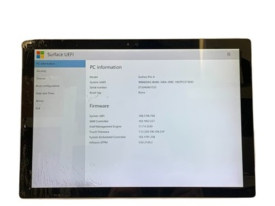 Microsoft Surface Pro 4 12.3'' i5 6300u 4GB 2K DOTYK BIOS OK EA199