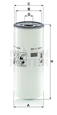 FILTRO COMBUSTIBLES MANN WDK11102/24  