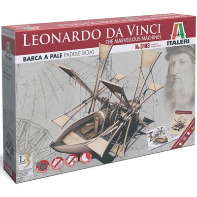 Italeri 3103 Leonardo Da Vinci Marvellous Machine łódź BARCA A PALE PADDLE