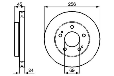 BOSCH 0 986 478 708 ДИСК ТОРМОЗНОЙ