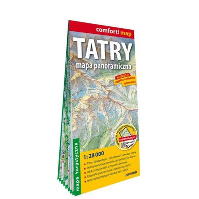 TATRY. MAPA PANORAMICZNA; LAMINOWANA MAPA...