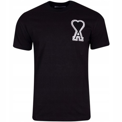 Koszulka męska t-shirt AMI bawełna czarna L