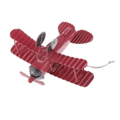 3x Metalowy model samolotu Dwupłatowiec Zabawka