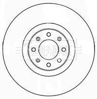 BORG & BECK BBD5186 ДИСК ГАЛЬМІВНИЙ ПЕРЕД