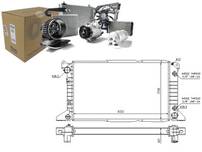 Радиатор двигателя ford transit transit tourneo 2.5 фото №1