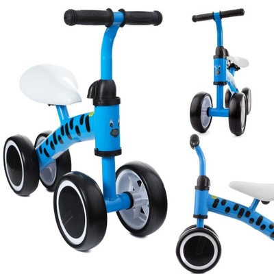 Niebieski rowerek jeździk dla dziecka na roczek 6"