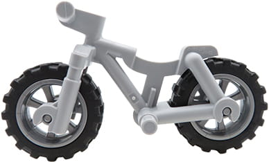 LEGO rower górski - szary ze srebrnymi kołami