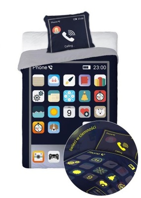 Pościel 160x200 SMARTFON ŚWIECĄCY W CIEMNOŚCI