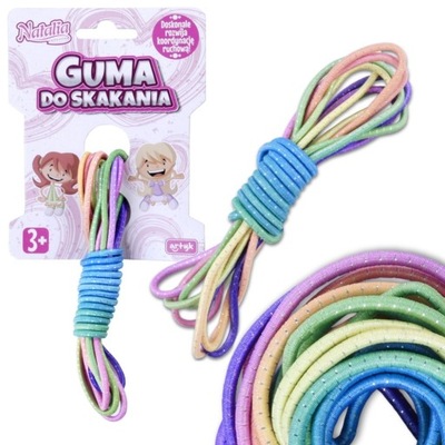 TĘCZOWA GUMA DO SKAKANIA TĘCZOWA NATALIA 3M WIELOKOLOROWA