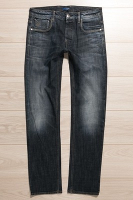 G-STAR RAW DEVEND STRAIGHT SPODNIE JEANSY 33/34