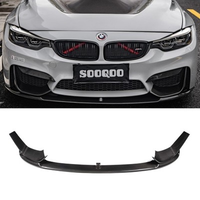 Карбоновий спліттер перед do bmw m3 f80 / m4 f82 w стиль m-performance фото №1