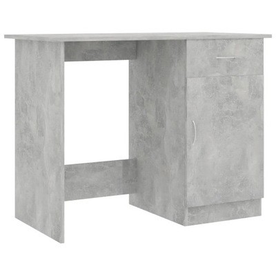 Biurko, szarość betonu, 100x50x76 cm, płyta wiórow
